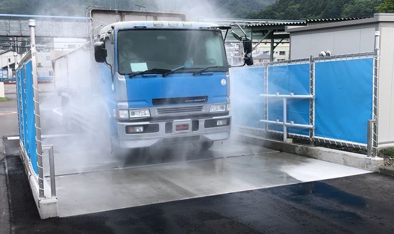 飼料工場　車両消毒設備設置施工