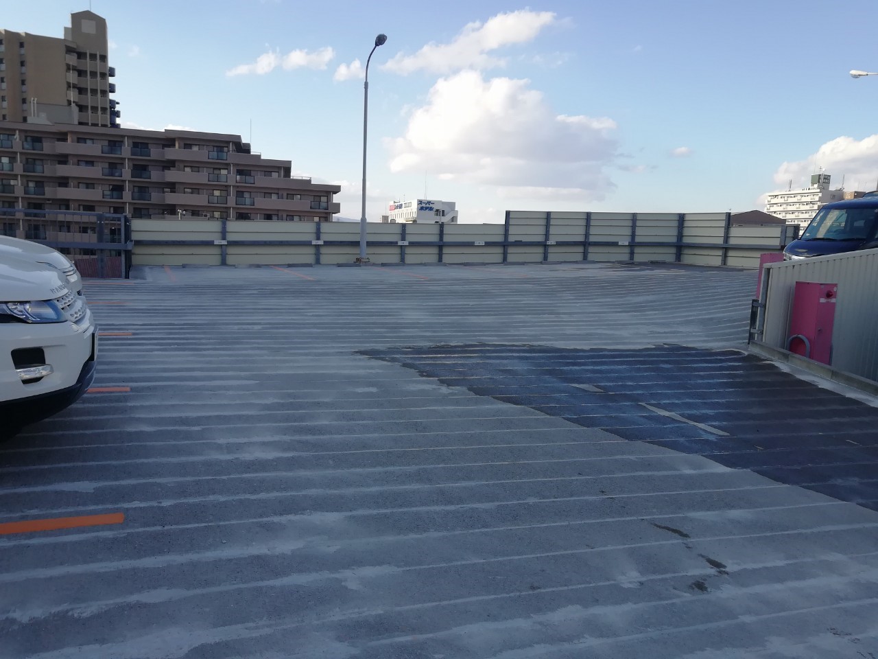 立体駐車場屋上融雪設備工事