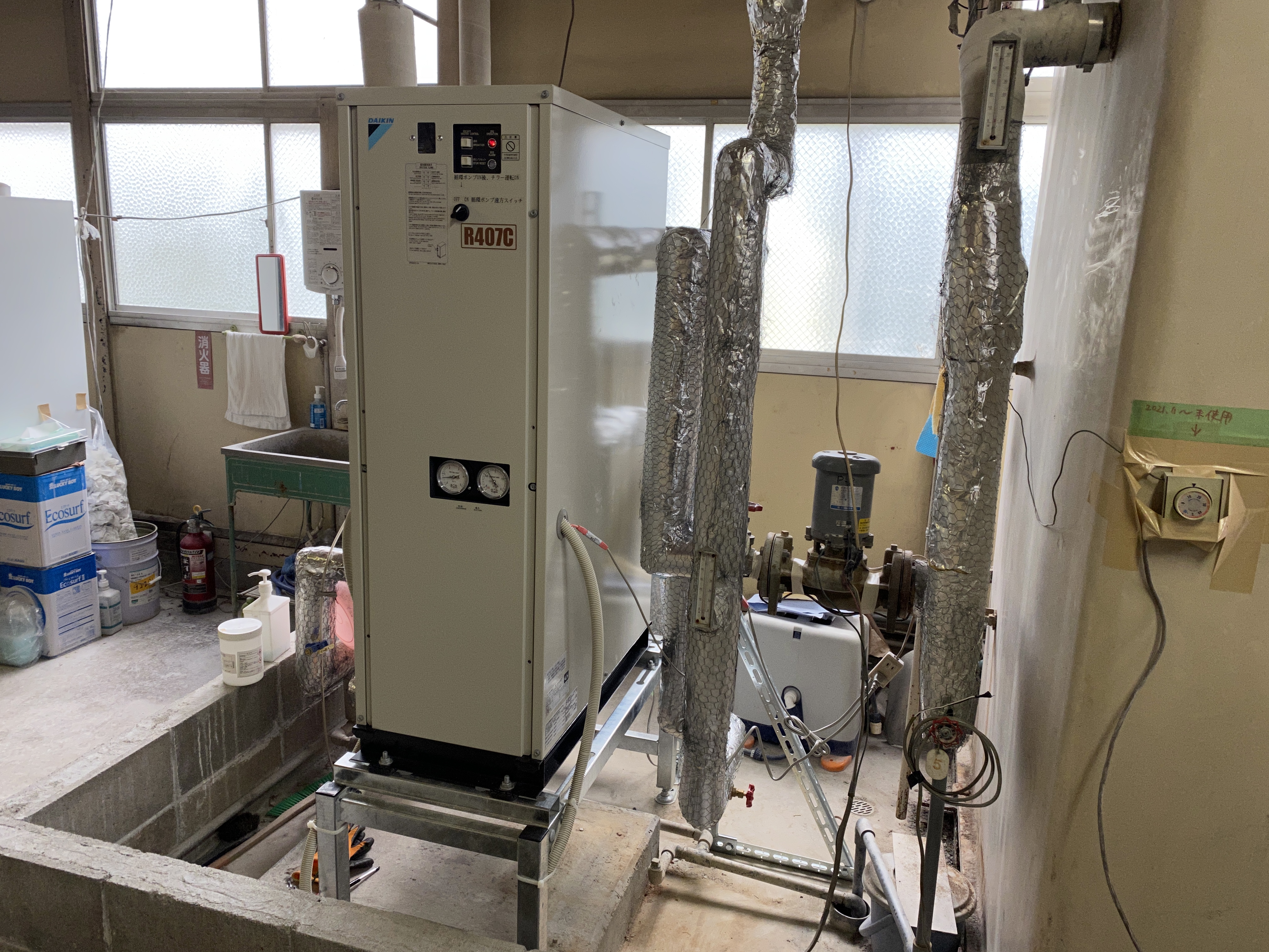 水冷式チリングユニット更新工事