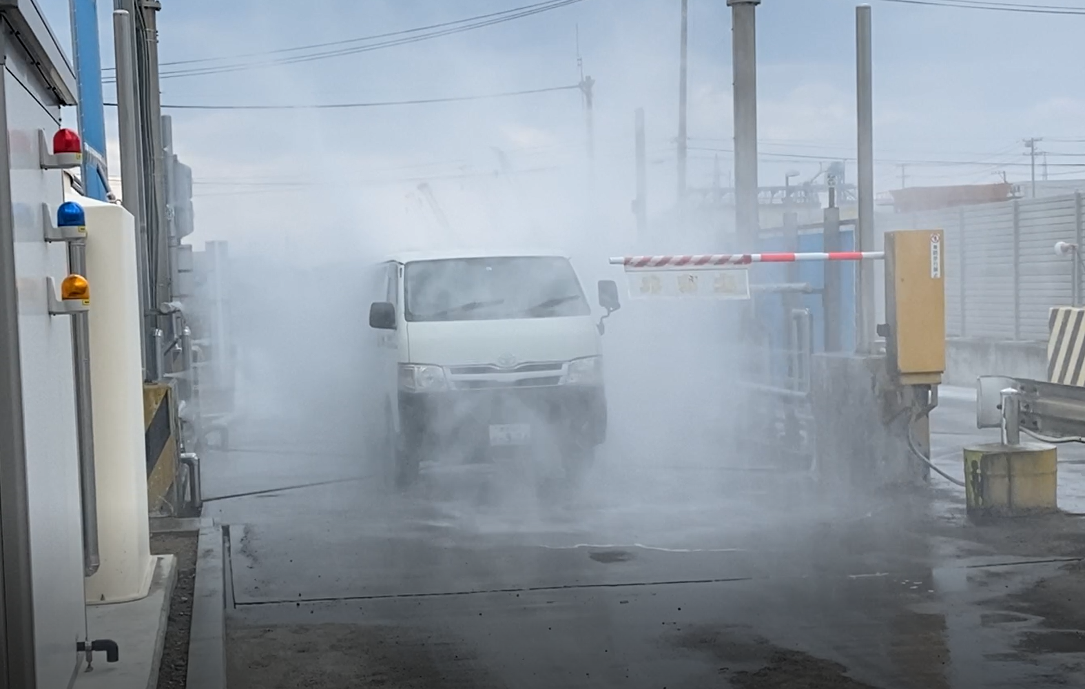 車両消毒設備設置